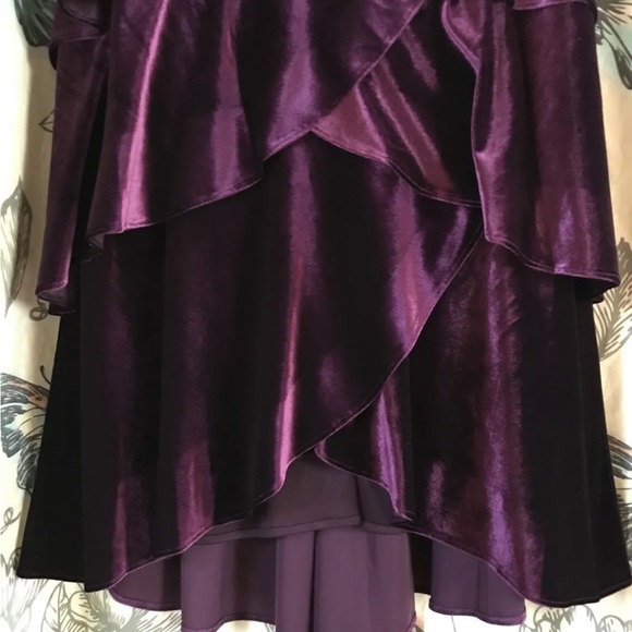 Women's Formal Plus Dress Royal Purple Tiered SLNY Fashions NEW - Picture 5 of 7